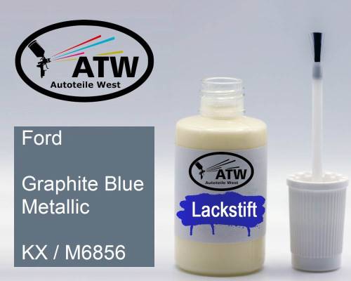 Ford, Graphite Blue Metallic, KX / M6856: 20ml Lackstift, von ATW Autoteile West.
